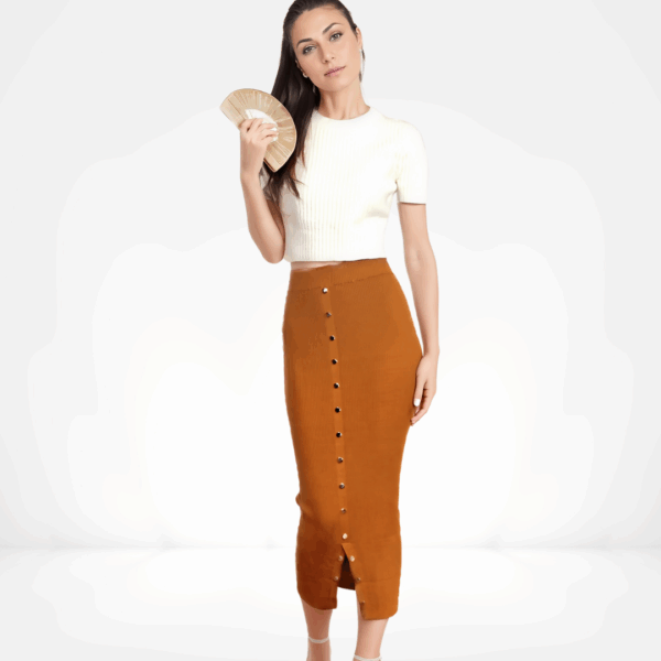 Amber Cascade Midi Skirt - Image 2