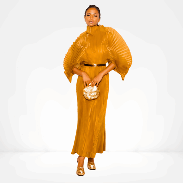 Golden Hour Pleated Maxi Dress - Image 2