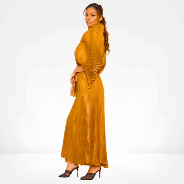 Golden Hour Pleated Maxi Dress - Image 4
