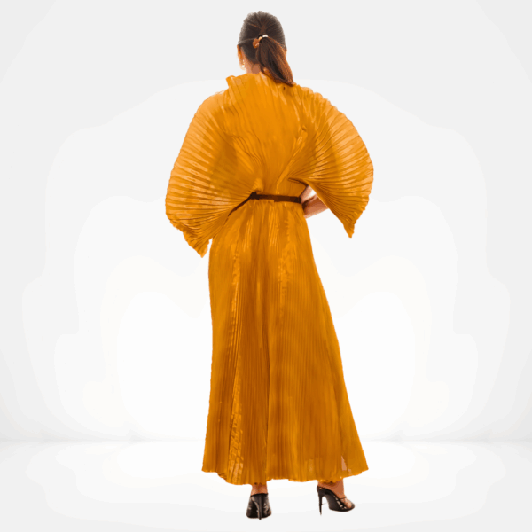 Golden Hour Pleated Maxi Dress - Image 3