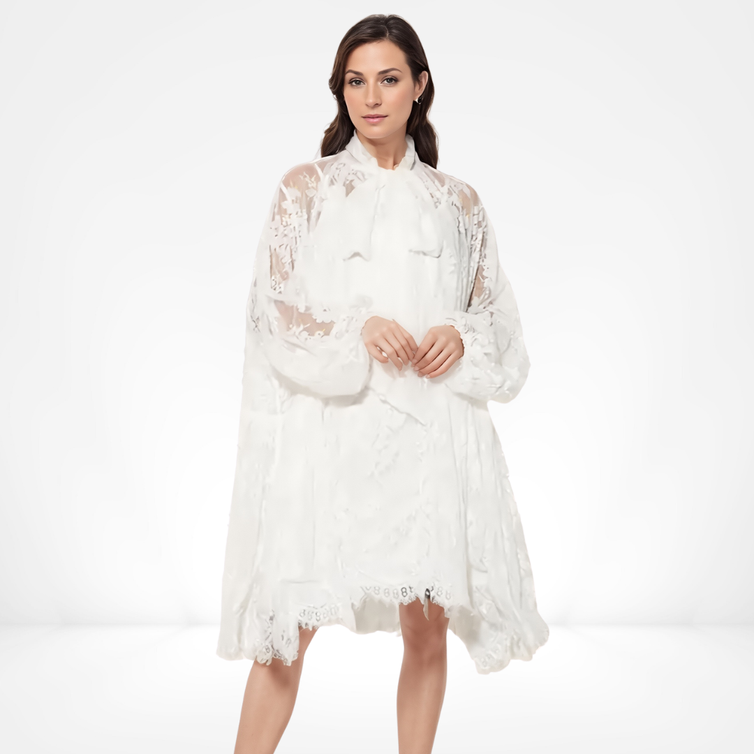 Celestine Lace Drape Dress
