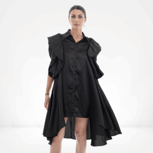 Obsidian Cascade Shirt Dress