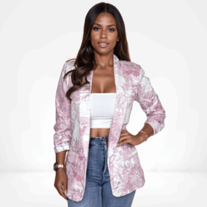 Rosewater Toile Blazer