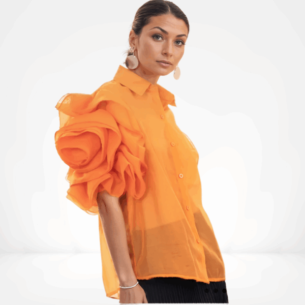 Tangerine Rhapsody Blouse - Image 3